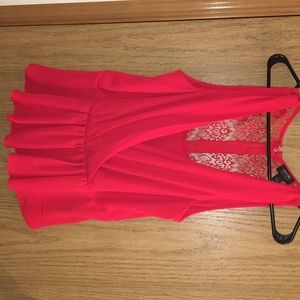 Nicole by Nicole Miller collection,red dress top